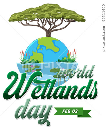 World wetlands day on February icon 99511400