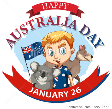 Happy Australia Day Banner Happy Australia Day Banner 99511562