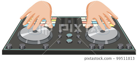 Music DJ controller icon on white background 99511813