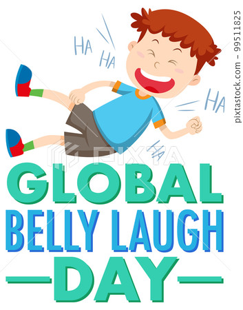Global belly laugh day logo banner 99511825