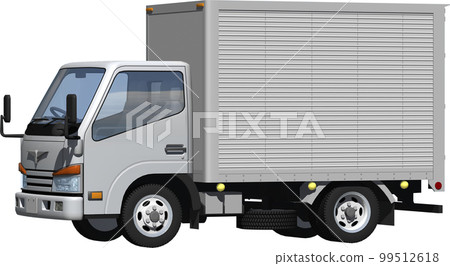 Original 2-ton small truck van, short body clipping image illustration 99512618