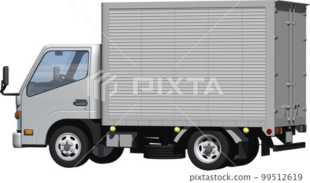 Original 2-ton small truck van, short body clipping image illustration 99512619