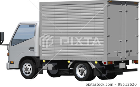 Original 2-ton small truck van, short body clipping image illustration 99512620