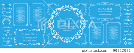 優雅的框架。設計模板。一組華麗的相框。 99512951