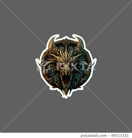 Dragon head monster sticker Dragon head monster sticker 99513181