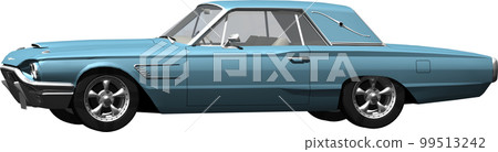 car 64 ford thunderbird cutout image illustration 99513242