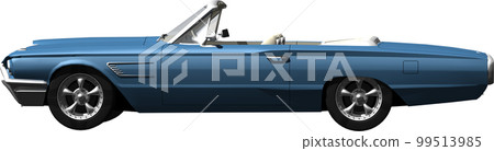 Car 1964 Ford, Thunderbird convertible cutout image illustration 99513985