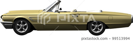 Car 1964 Ford, Thunderbird convertible cutout image illustration 99513994