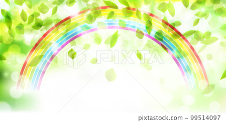 New green leaf sky background New green leaf sky background 99514097