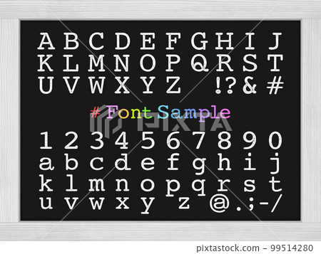 Fuzzy white stamp letters, round typewriter style font sample Fuzzy white stamp letters, round typewriter style font sample 99514280
