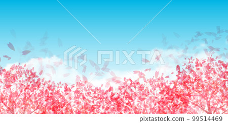 櫻花日本圖案水彩背景 櫻花日本圖案水彩背景 99514469