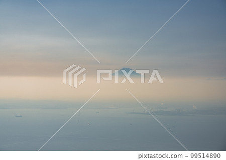 Mount Fuji peak above the clouds Mount Fuji peak above the clouds 99514890