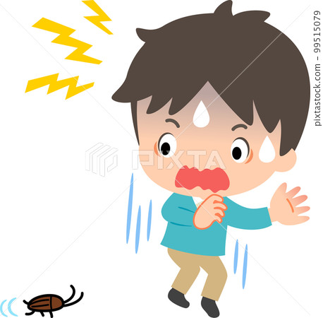 男子對蟑螂大喊大叫感到驚訝 男子對蟑螂大喊大叫感到驚訝 99515079