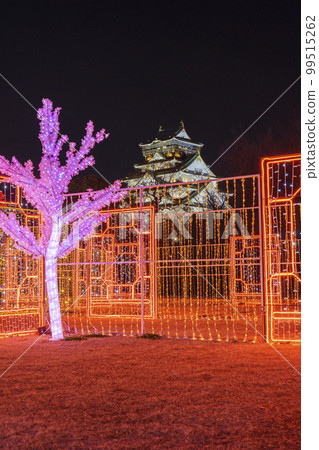 Osaka Castle Illuminage 2022 Illumination and Osaka Castle Tower 99515262