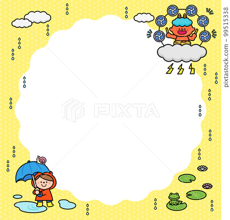 插圖框架雨天 Rai-sama 和孩子們 插圖框架雨天 Rai-sama 和孩子們 99515338