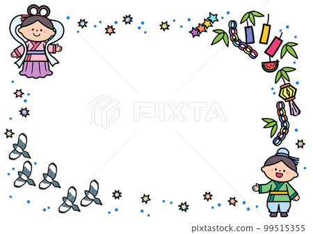 Illustration frame Tanabata Festival Orihime and Hikoboshi 99515355