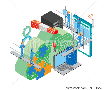Image of IT infrastructure construction 99515575
