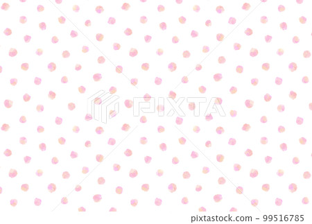 Pink hand drawn polka dot background 99516785