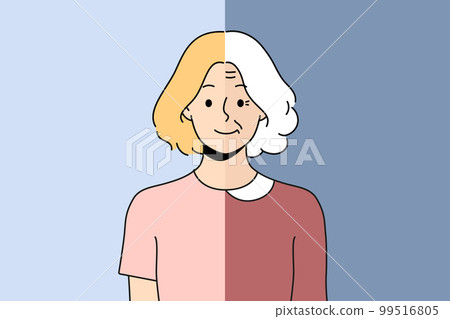Woman aging process 99516805