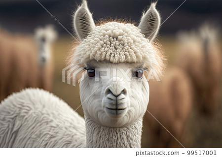 Alpaca portraits. Generative AI. Alpaca portraits. Generative AI. 99517001