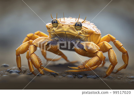 Caramel crab portraits. Generative AI. 99517020