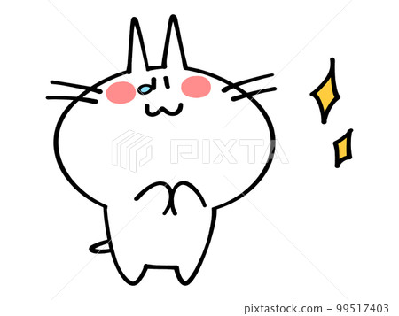 一隻貓和一隻倉鼠要烏魯魯的插圖素材 一隻貓和一隻倉鼠要烏魯魯的插圖素材 99517403