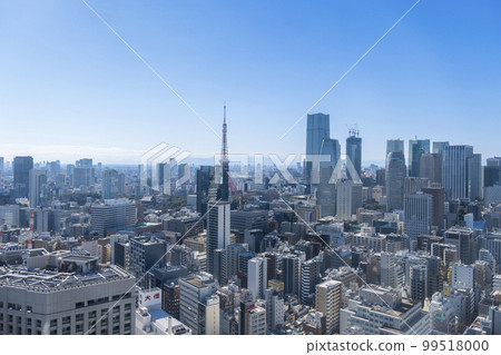 東京大城市的標誌塔和城市景觀視圖 | 東京形象 | 東京 東京大城市的標誌塔和城市景觀視圖 | 東京形象 | 東京 99518000