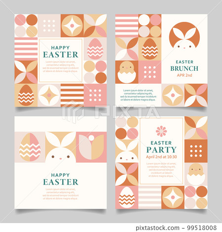SNS post template set for Easter 99518008