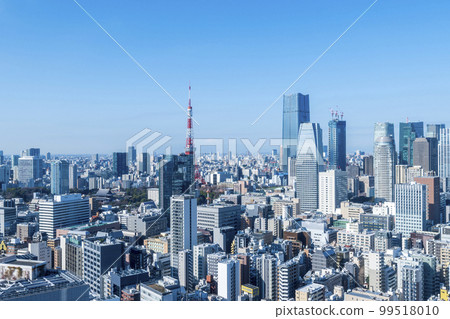 東京大城市的標誌塔和城市景觀視圖 | 東京形象 | 東京 東京大城市的標誌塔和城市景觀視圖 | 東京形象 | 東京 99518010