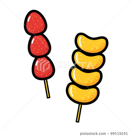 Fair illustration: fruit candy (strawberry candy, mandarin orange candy) 99519291
