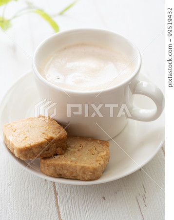 cashew nut cookie and latte cashew nut cookie and latte 99519432