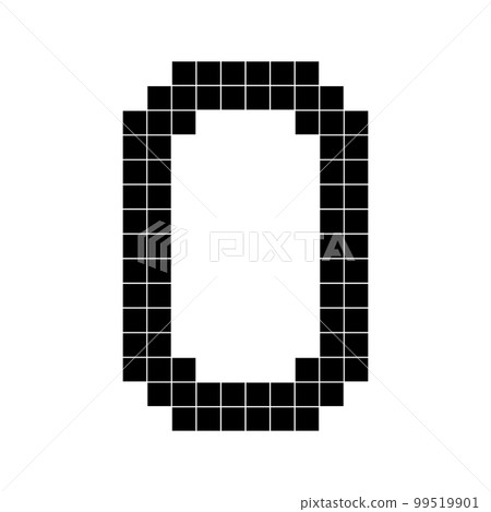 Number 0 zero, 3d cube pixel, shape minecraft 8 bit Number 0 zero, 3d cube pixel, shape minecraft 8 bit 99519901