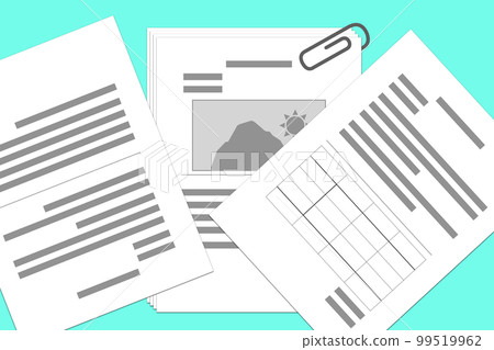 回形針和文件 99519962