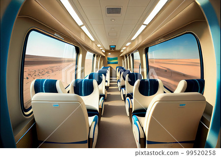 Bullet, hi speed train interior Bullet, hi speed train interior 99520258