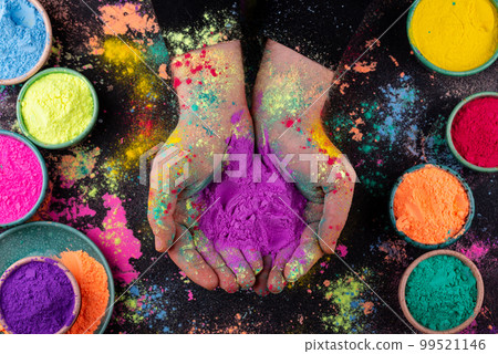 Gulal colors for Indian Holi festival 99521146