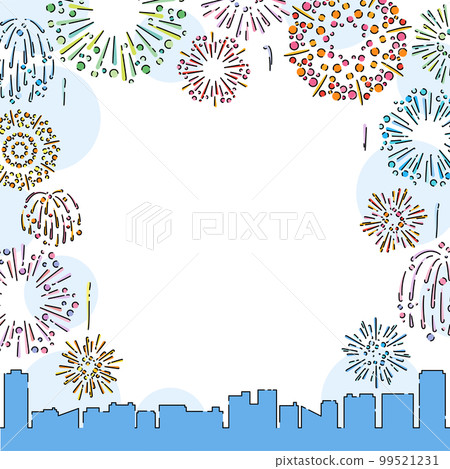 建築物上方的圖框煙花 99521231