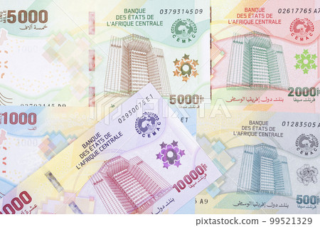 Central African States money - a business background Central African States money - a business background 99521329