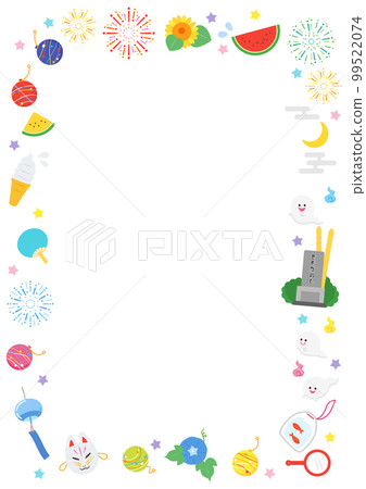 Illustration frame summer fun event 99522074