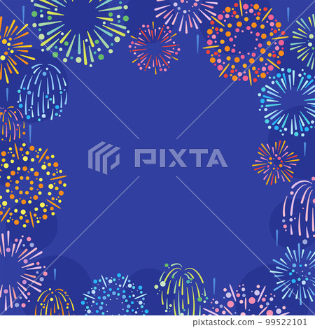 Illustration frame fireworks Illustration frame fireworks 99522101