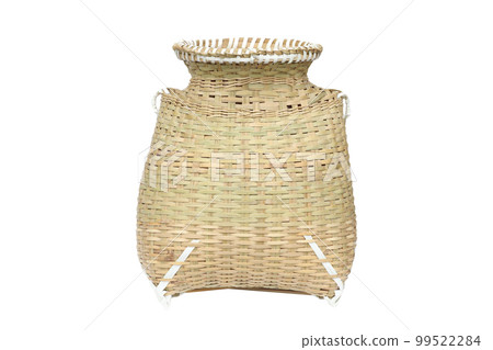 Bamboo basketry for the fish isolated on white background 99522284