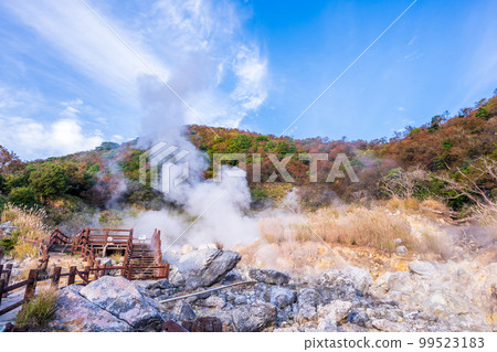 雲仙地獄風景“蒸汽和硫磺岩”“長崎縣雲仙市雲仙地獄風景” 雲仙地獄風景“蒸汽和硫磺岩”“長崎縣雲仙市雲仙地獄風景” 99523183