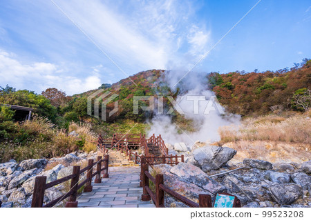 Unzen Hell Scenery "Steam and Sulfur Rock" "Unzen City, Nagasaki Prefecture Unzen Hell Scenery" Unzen Hell Scenery "Steam and Sulfur Rock" "Unzen City, Nagasaki Prefecture Unzen Hell Scenery" 99523208