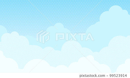 Muddy clouds and blue sky background material (horizontal orientation 16:9) 99523914
