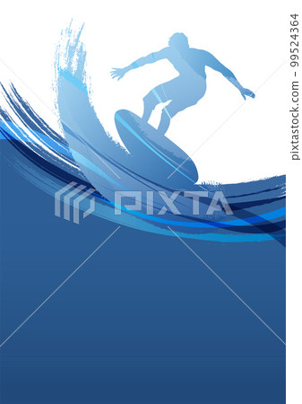 surfing silhouette background illustration 99524364