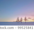 夕陽下的舊溫和七山在雪原上 99525841