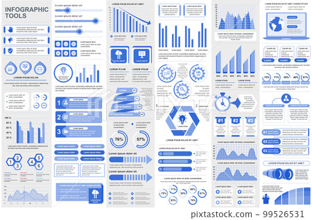 Bundle infographic elements data visualization vector design template. Can be used for steps, business processes, workflow, diagram, flowchart concept, timeline, marketing icons, info graphics. 99526531