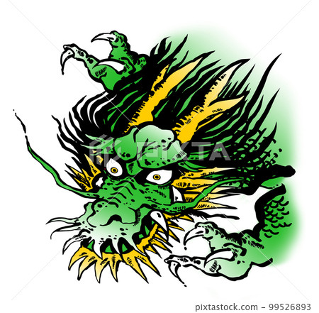 dragon, up, green 99526893