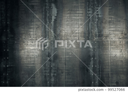 Rusty metal plates with bolt heads background 99527066