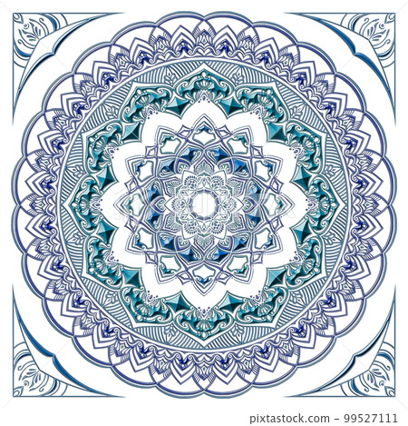 Mandala art (sea color, three-dimensional, blue) Mandala art (sea color, three-dimensional, blue) 99527111