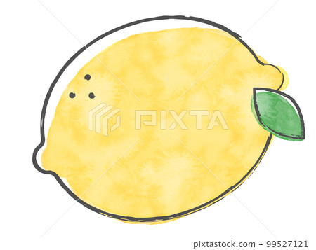 Lemon hand-painted watercolor lemon fruit citrus food fruit yellow illustration illustration one point fruit 99527121